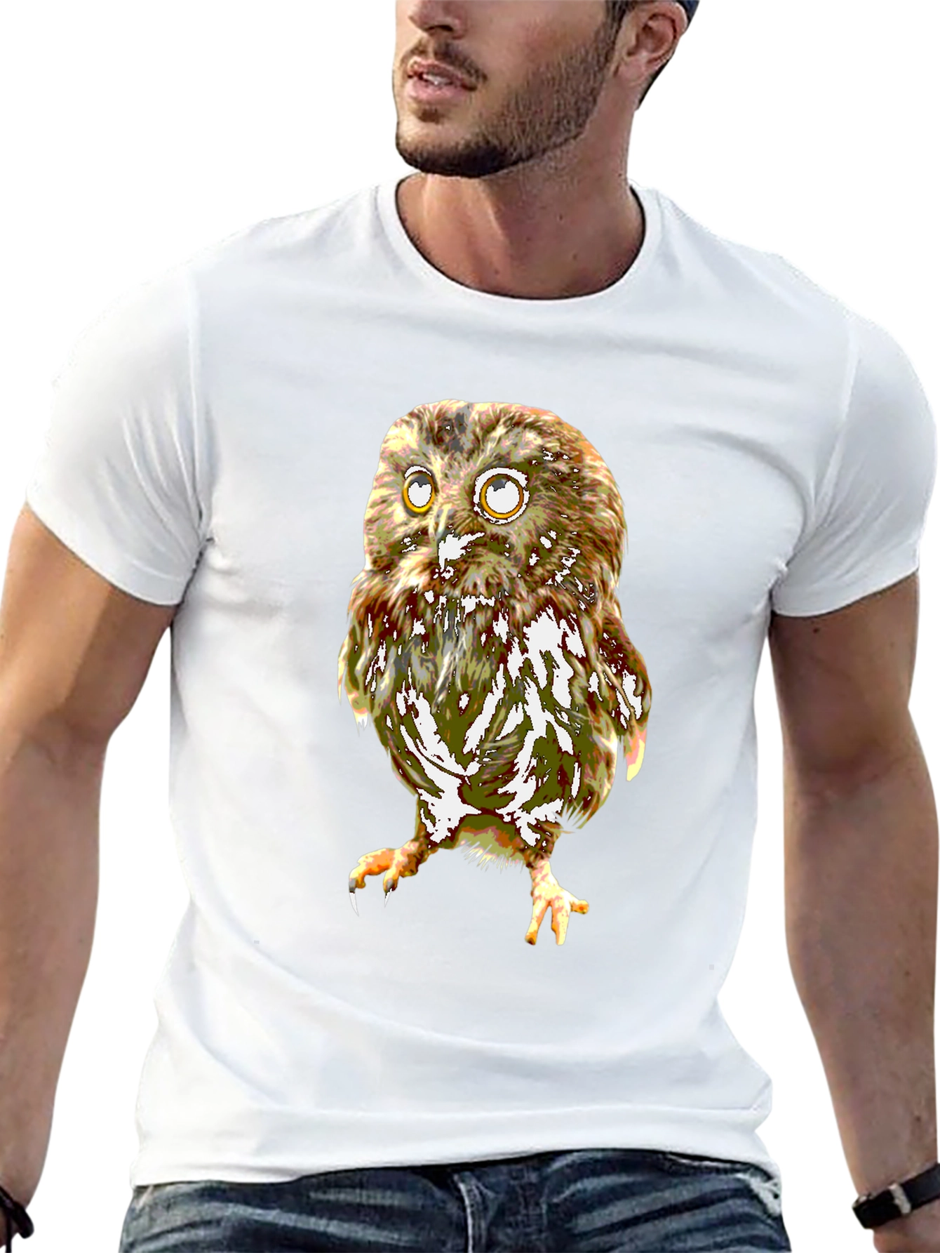 Owl Graphic T-Shirt - Unique Animal Print
