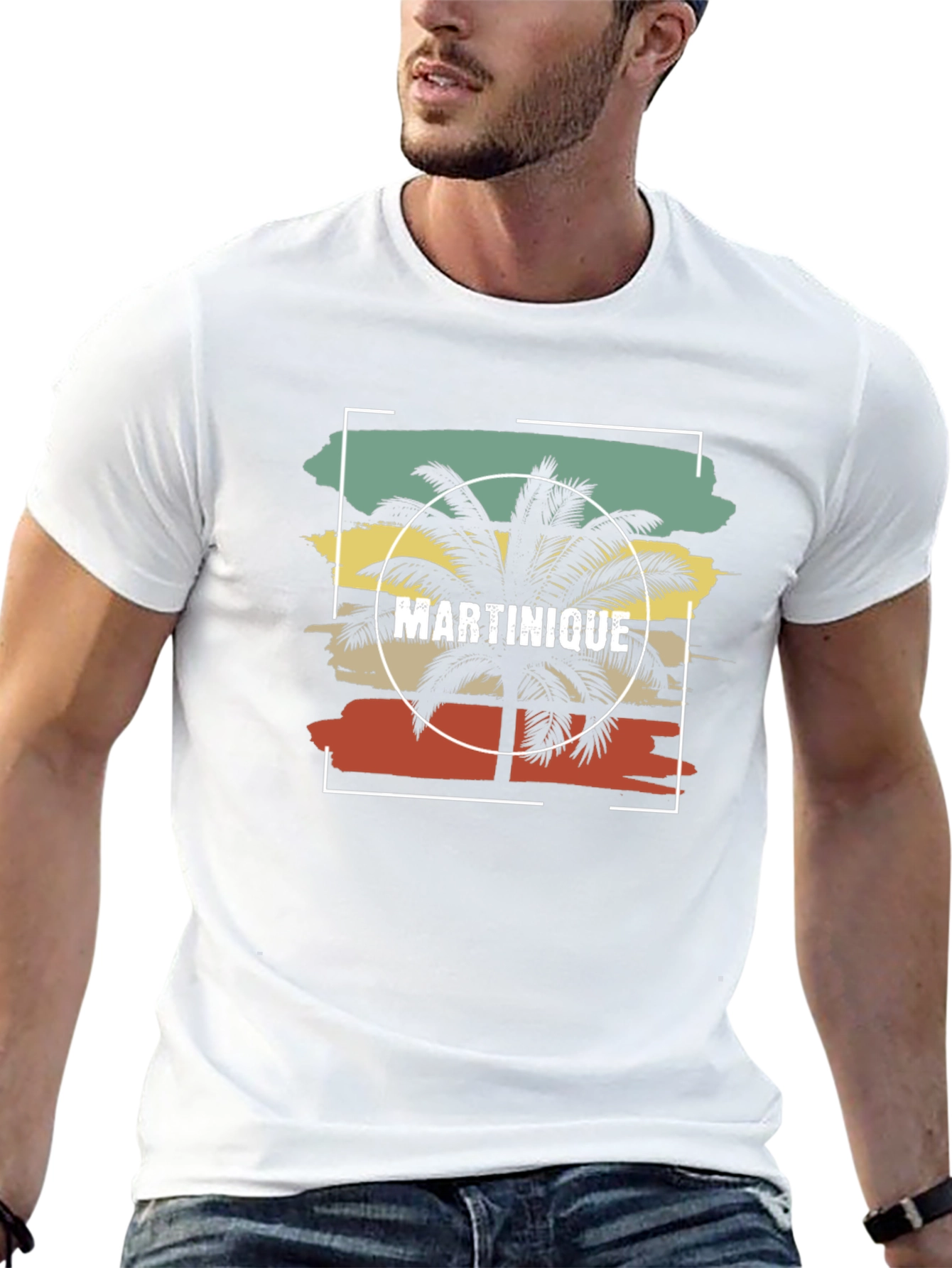 Martinique Palm Tree Graphic Tee