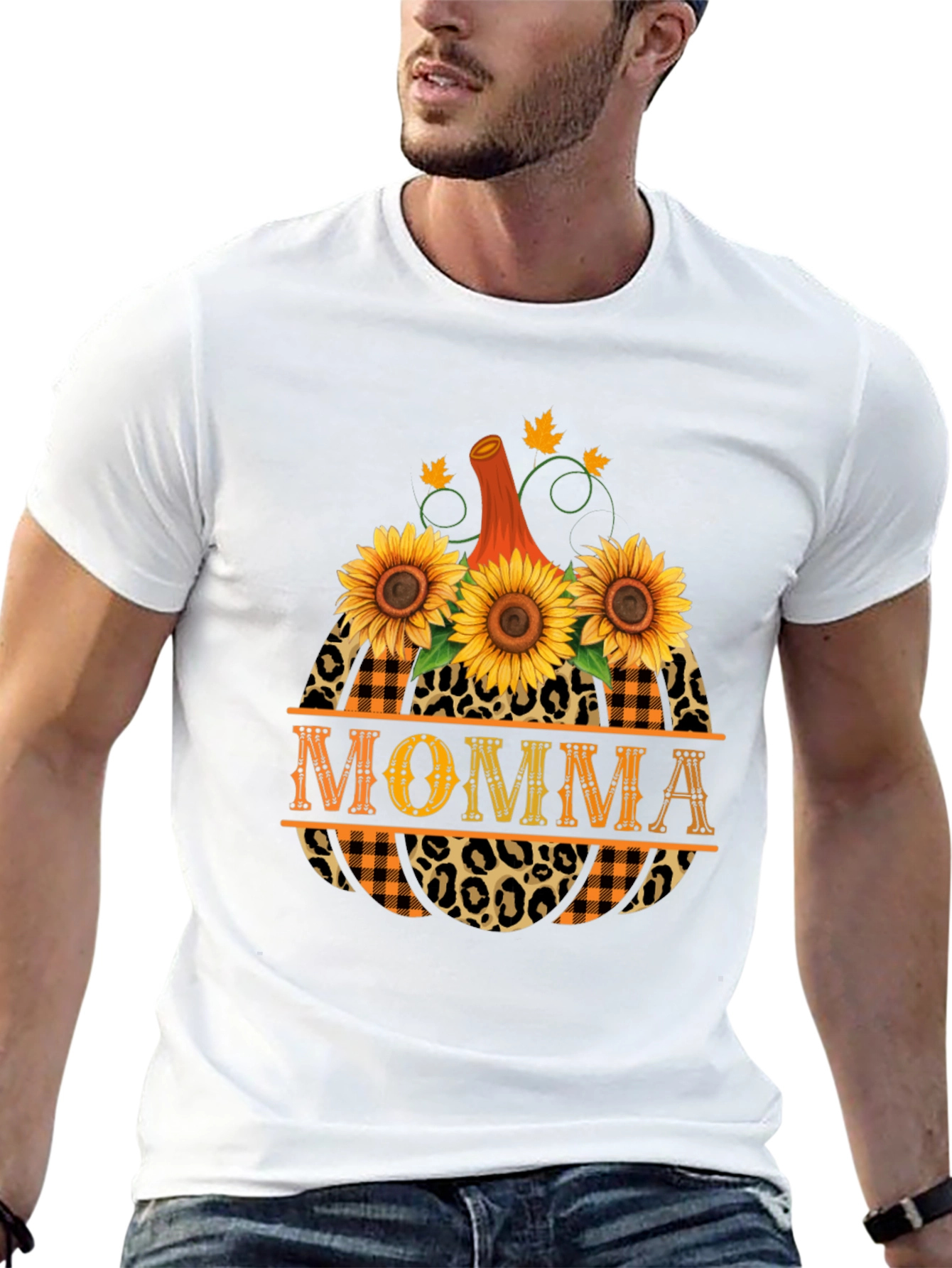 Momma Pumpkin Sunflower Graphic Tee