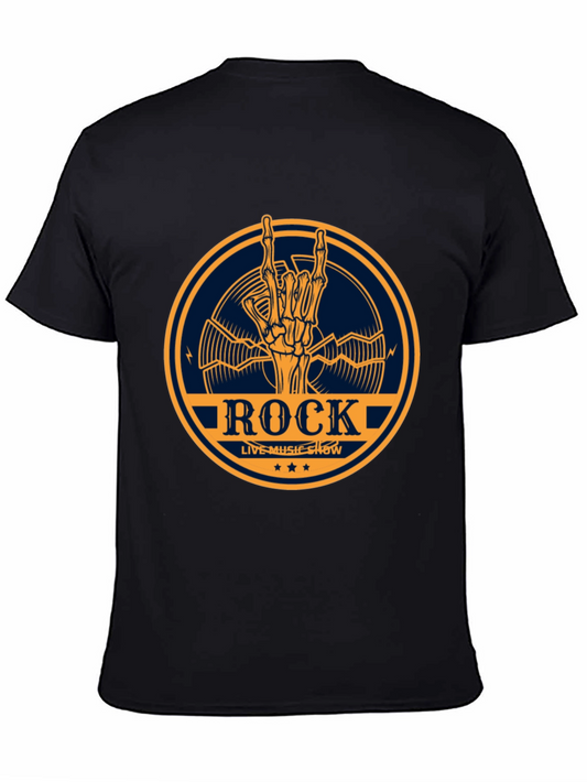 Rock Music Show T-Shirt - Skeleton Hand Design
