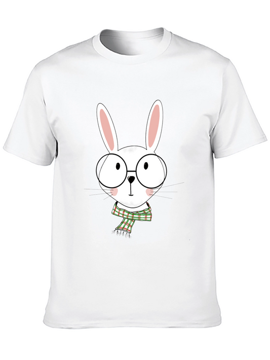 Cute Bunny with Glasses Graphic T-Shirt