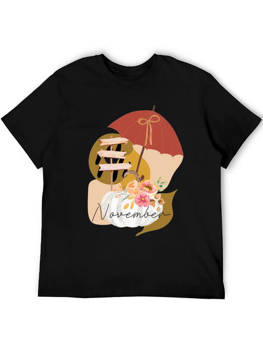 November Pumpkin T-Shirt - Fall Apparel