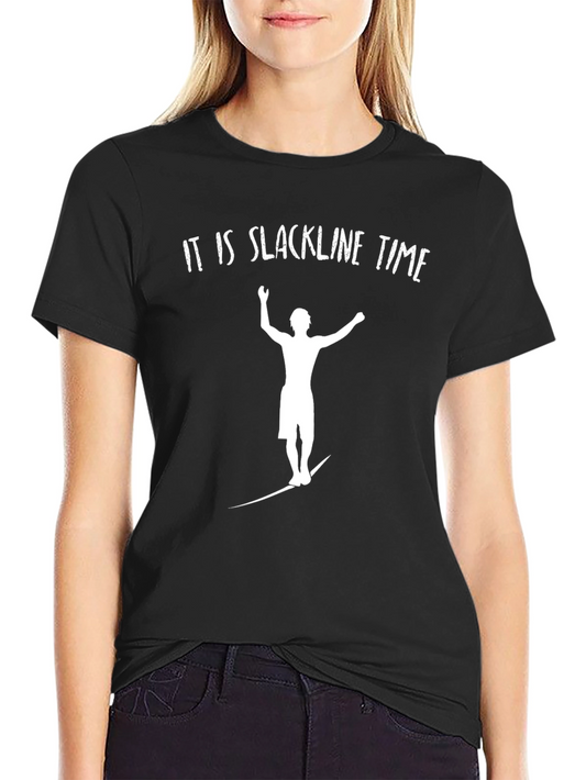 Slackline Time Black T-Shirt
