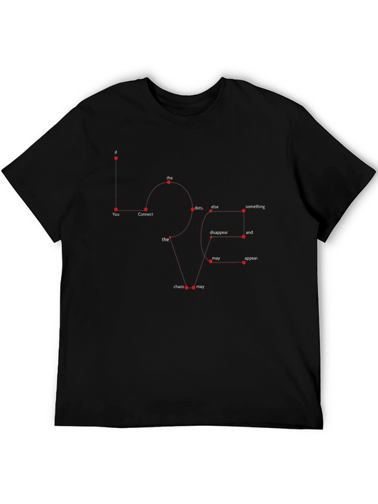 Abstract Graphic Mens Black T-Shirt