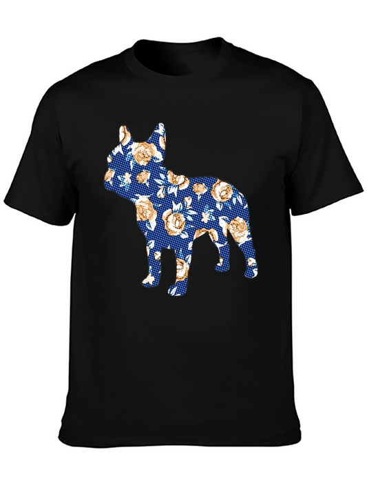 Floral Dog Print T-Shirt