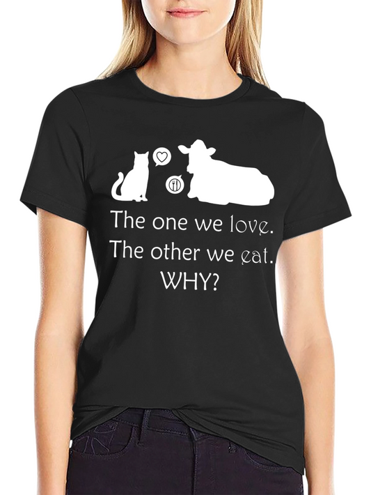 Vegan T-Shirt: Love Cats Not Cows