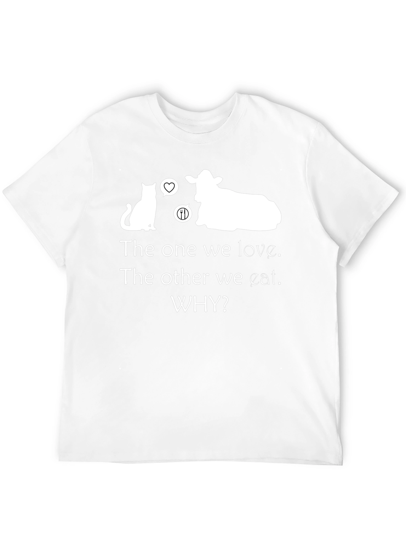 Vegan T-Shirt: Love Cats Not Cows