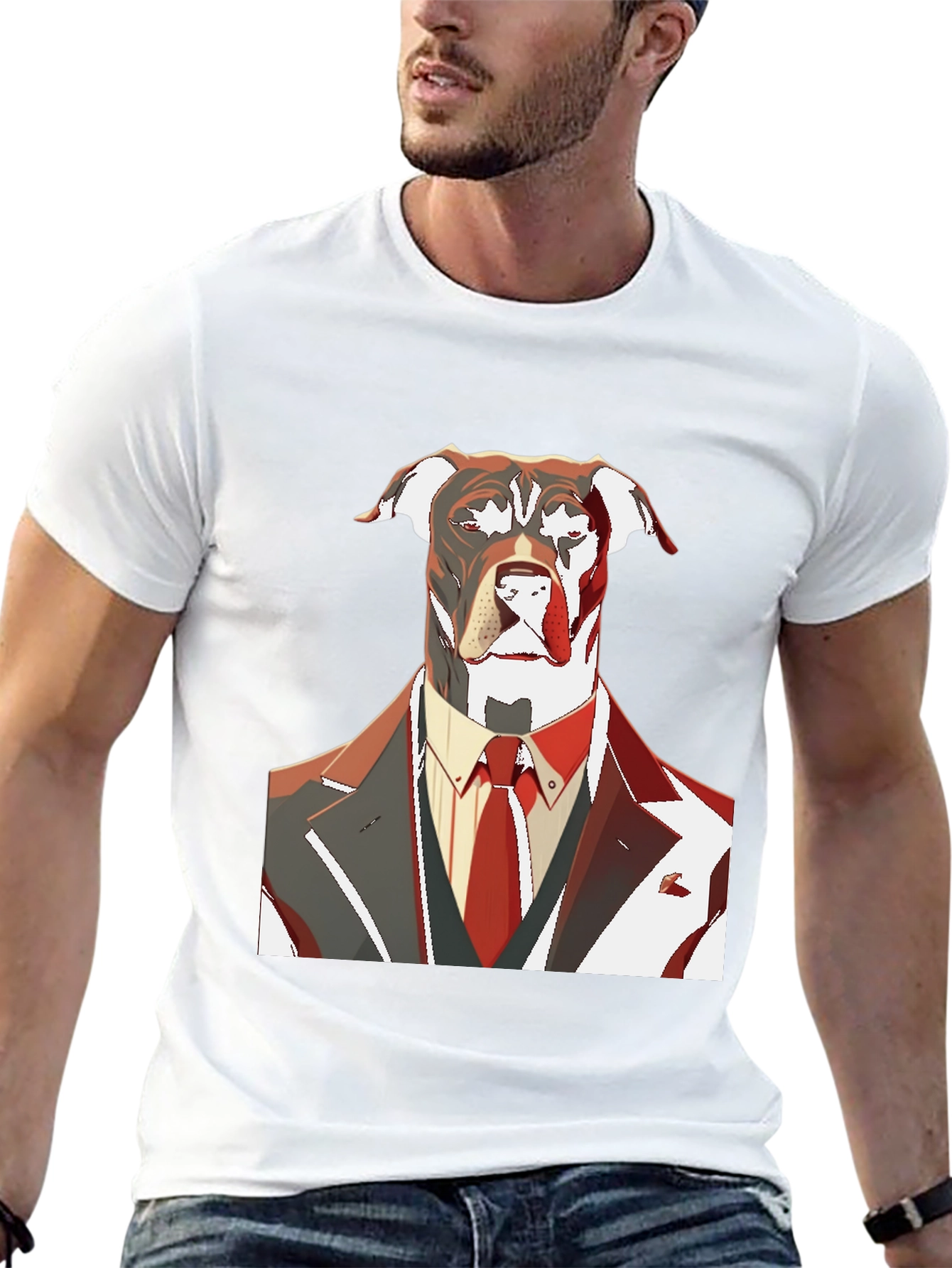 Dog in Suit Graphic Tee