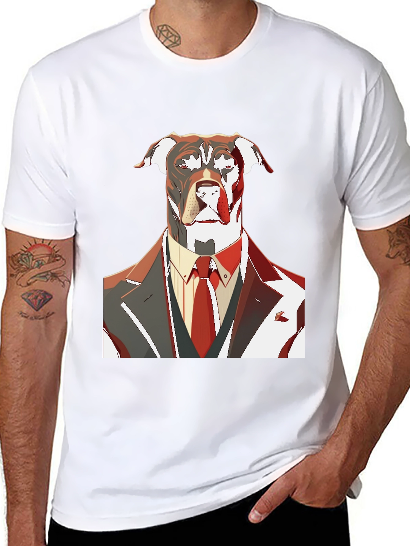 Dog in Suit Graphic Tee