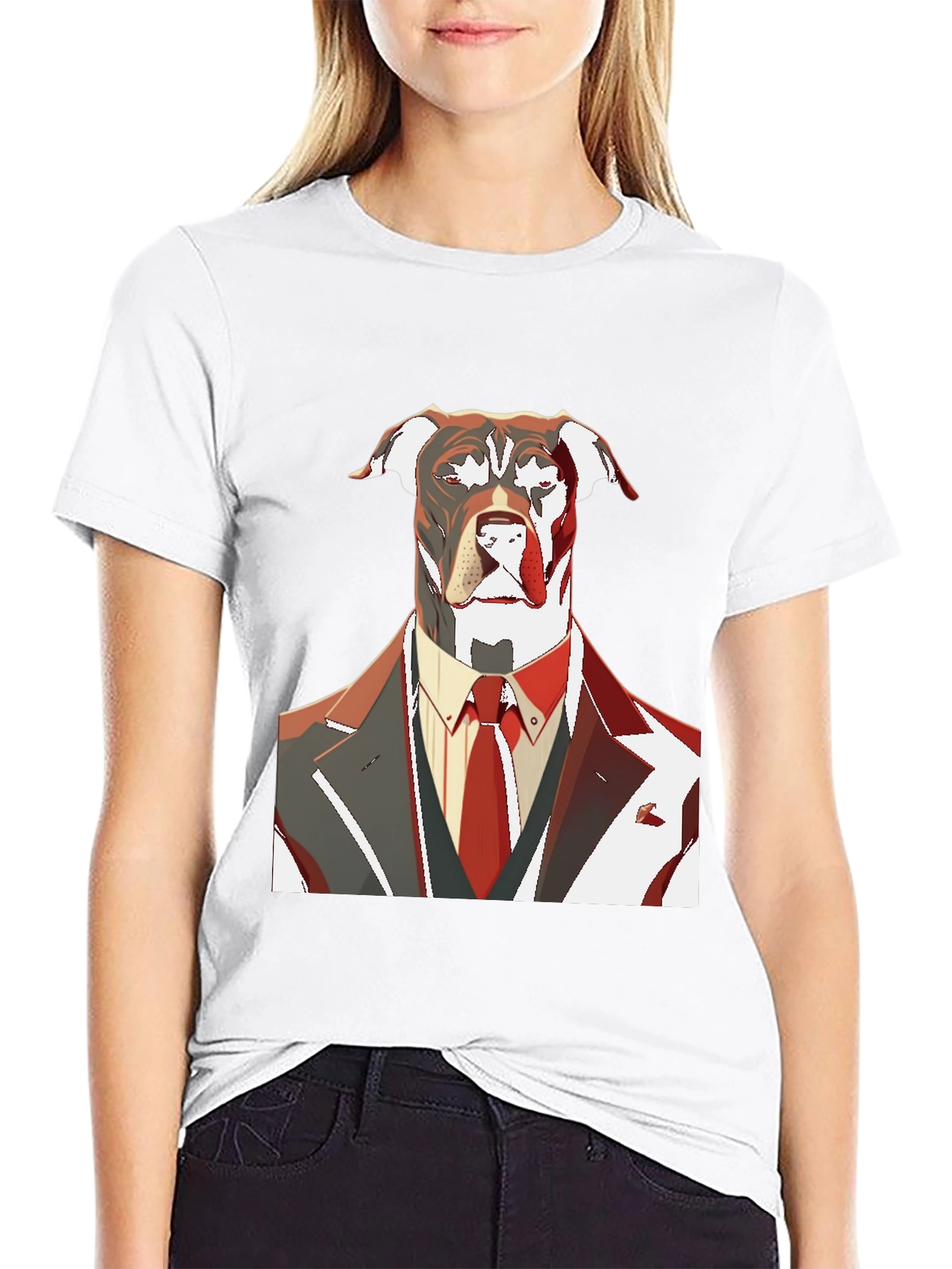 Dog in Suit Graphic Tee