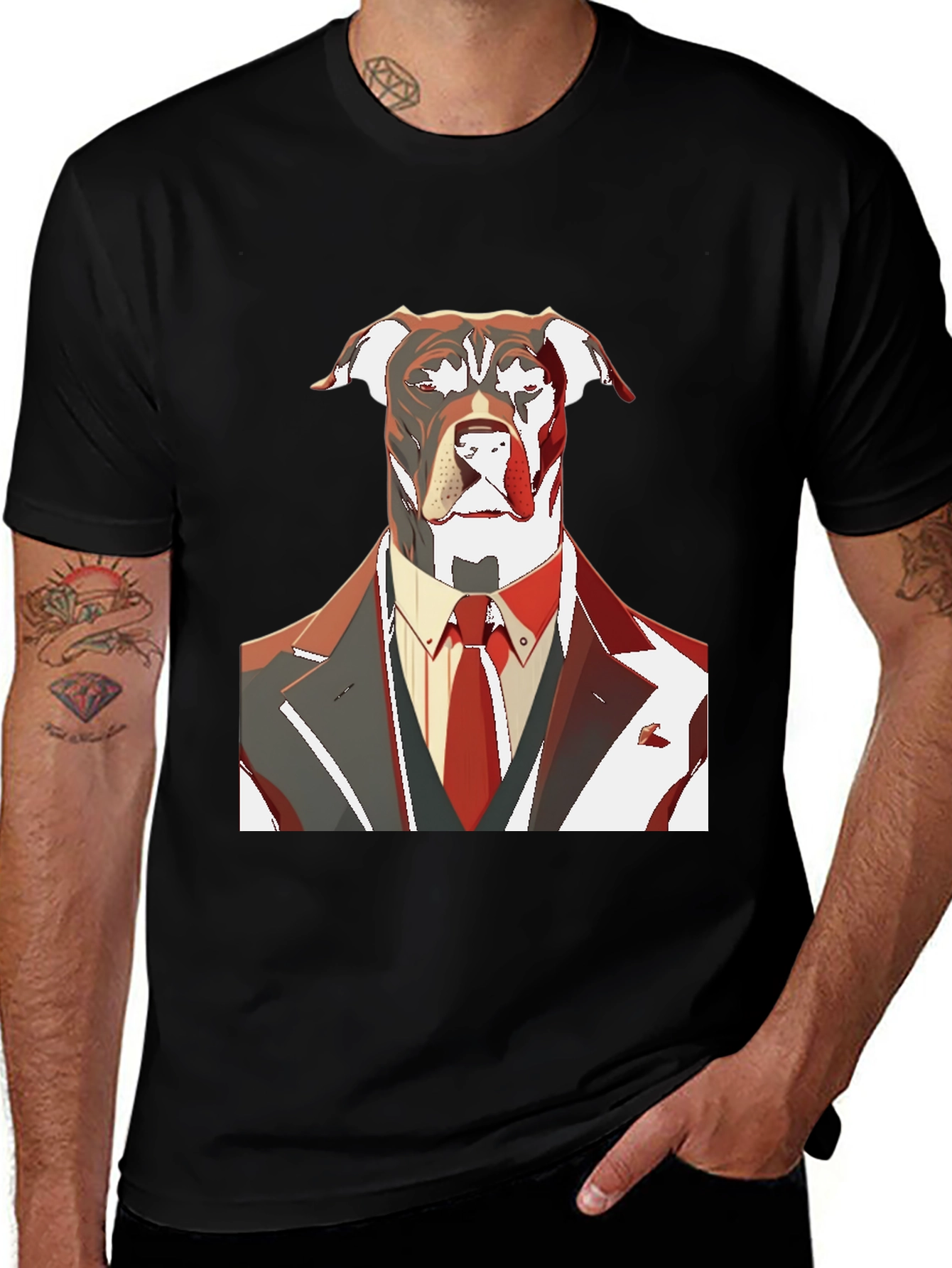 Dog in Suit Graphic Tee