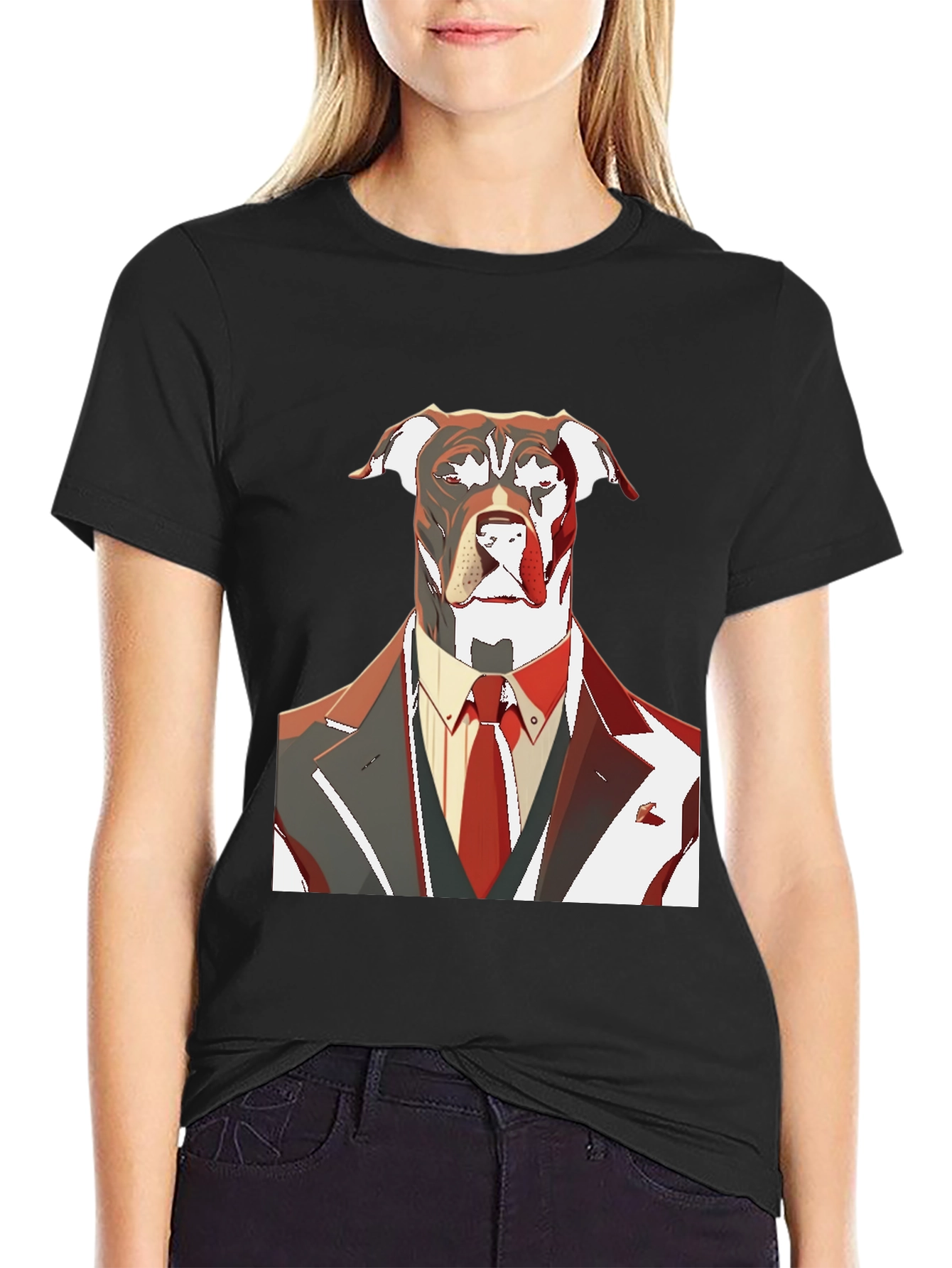 Dog in Suit Graphic Tee