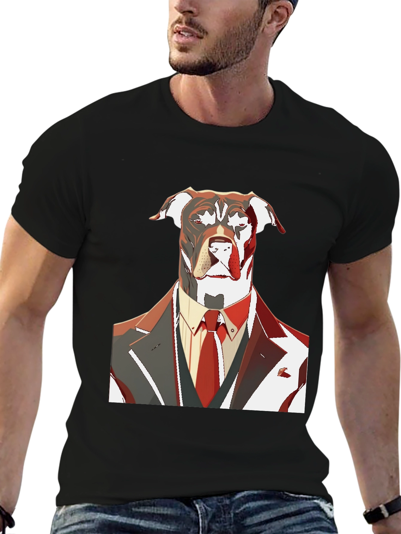 Dog in Suit Graphic Tee