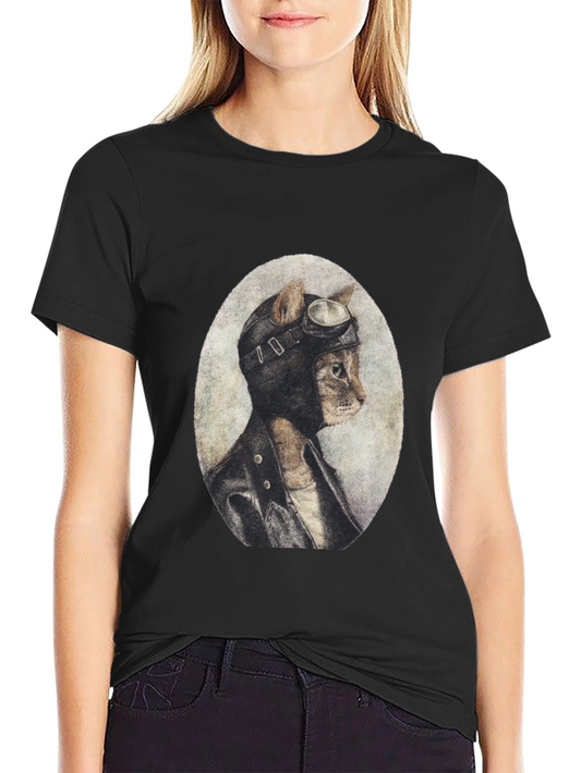 Pilot Cat T-Shirt - Unique Graphic Tee
