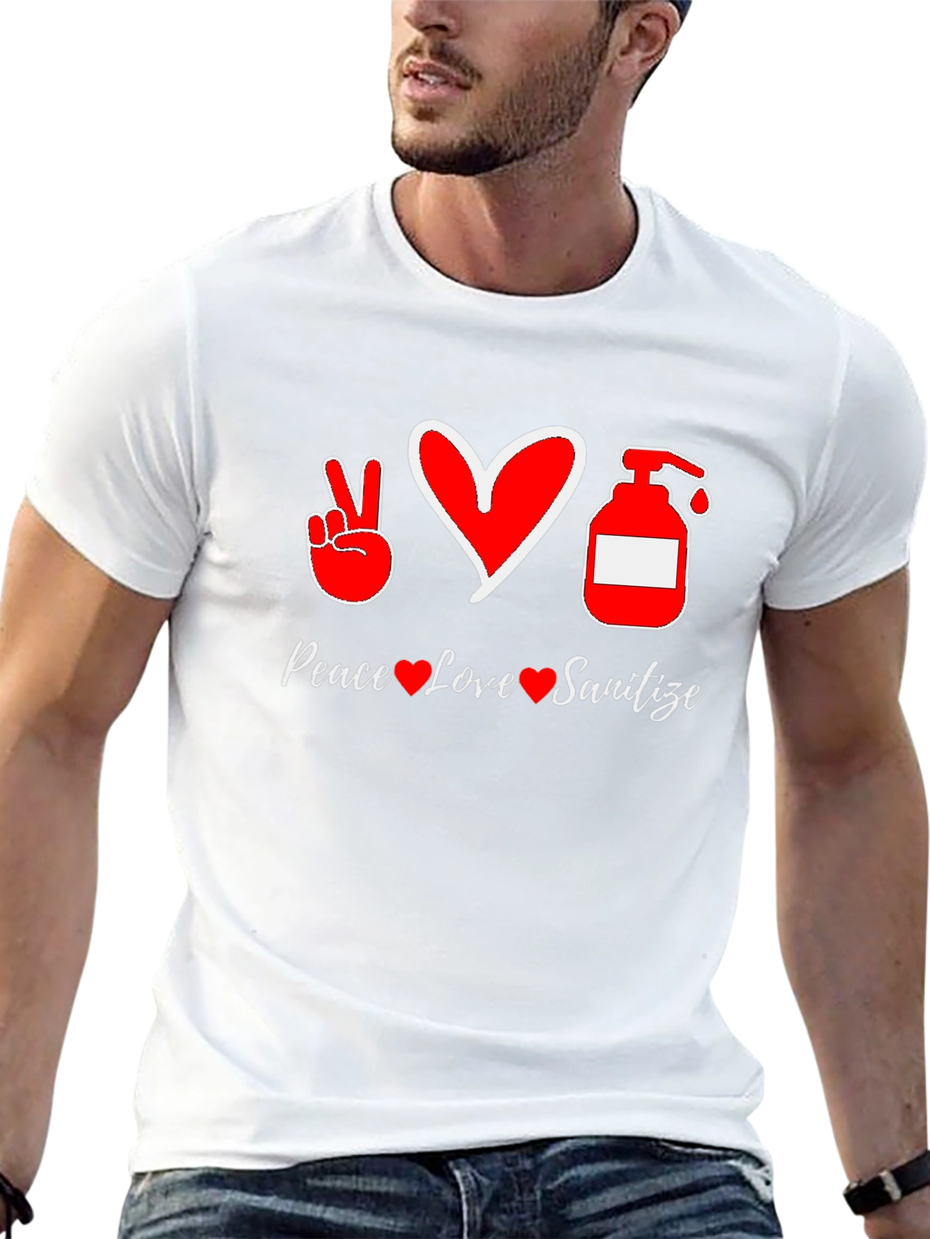 Peace Love Sanitize Graphic T-Shirt