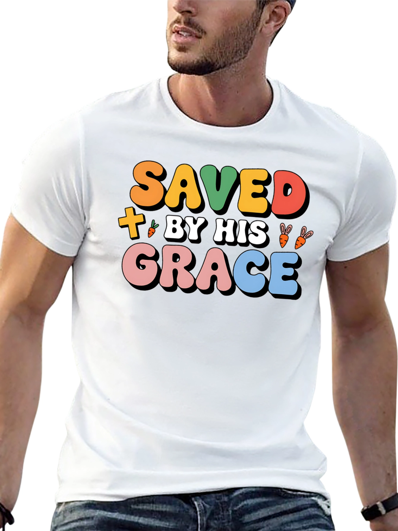 Saved By His Grace T-Shirt - Easter Gift