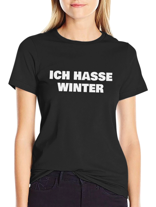 Ich Hasse Winter Black T-Shirt