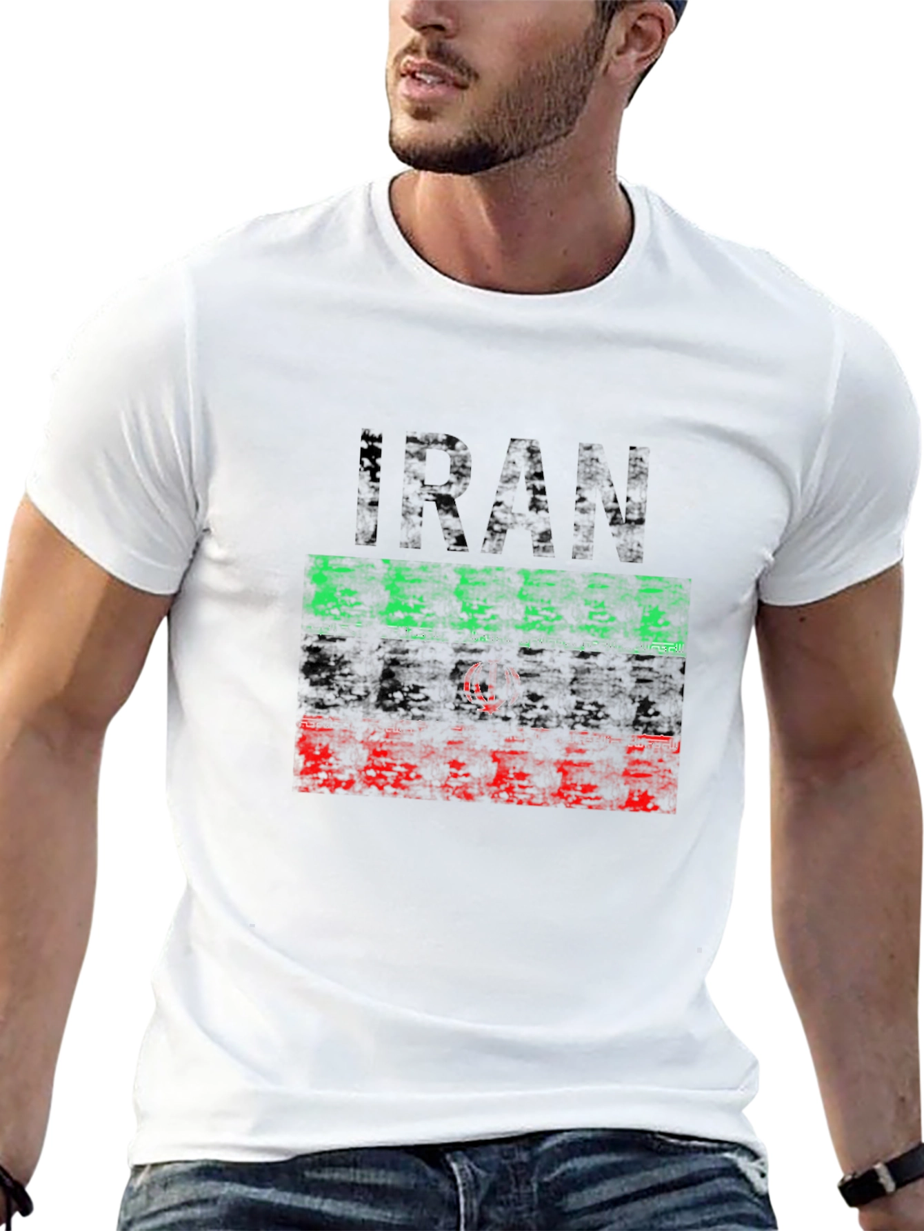 Iran Flag T-Shirt - Distressed Graphic Tee