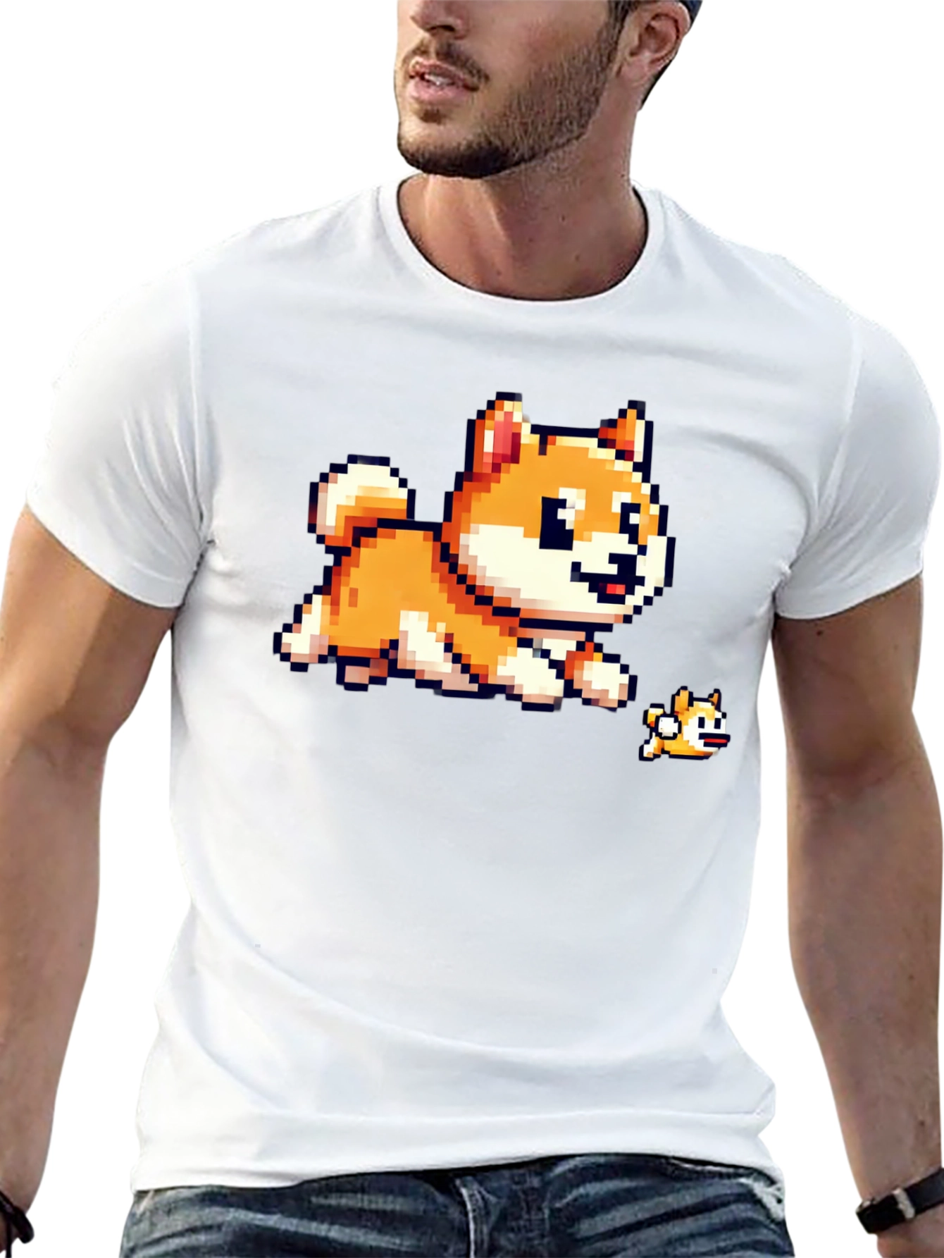 Pixel Dog T-Shirt - Shiba Inu