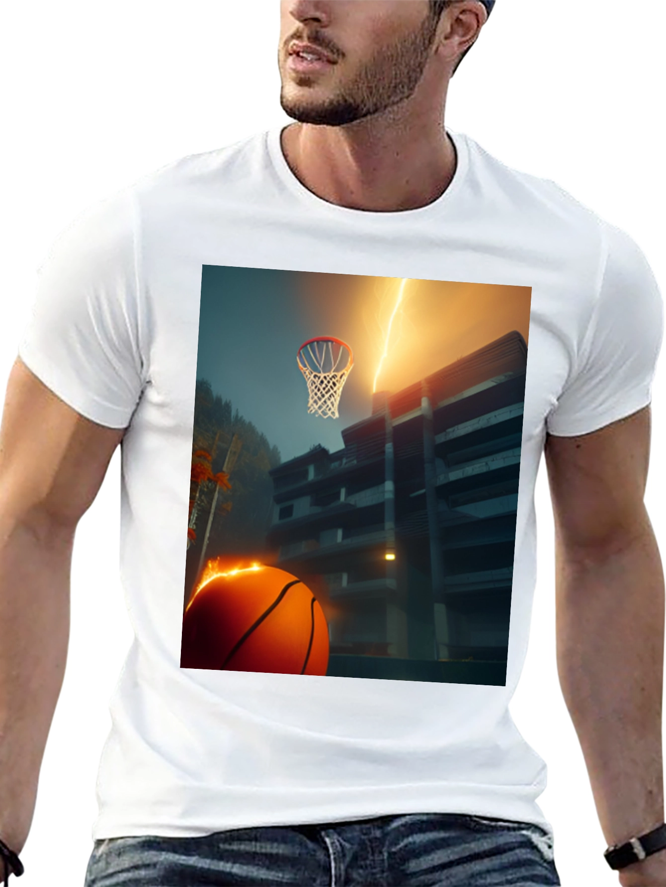 Basketball Lightning T-Shirt