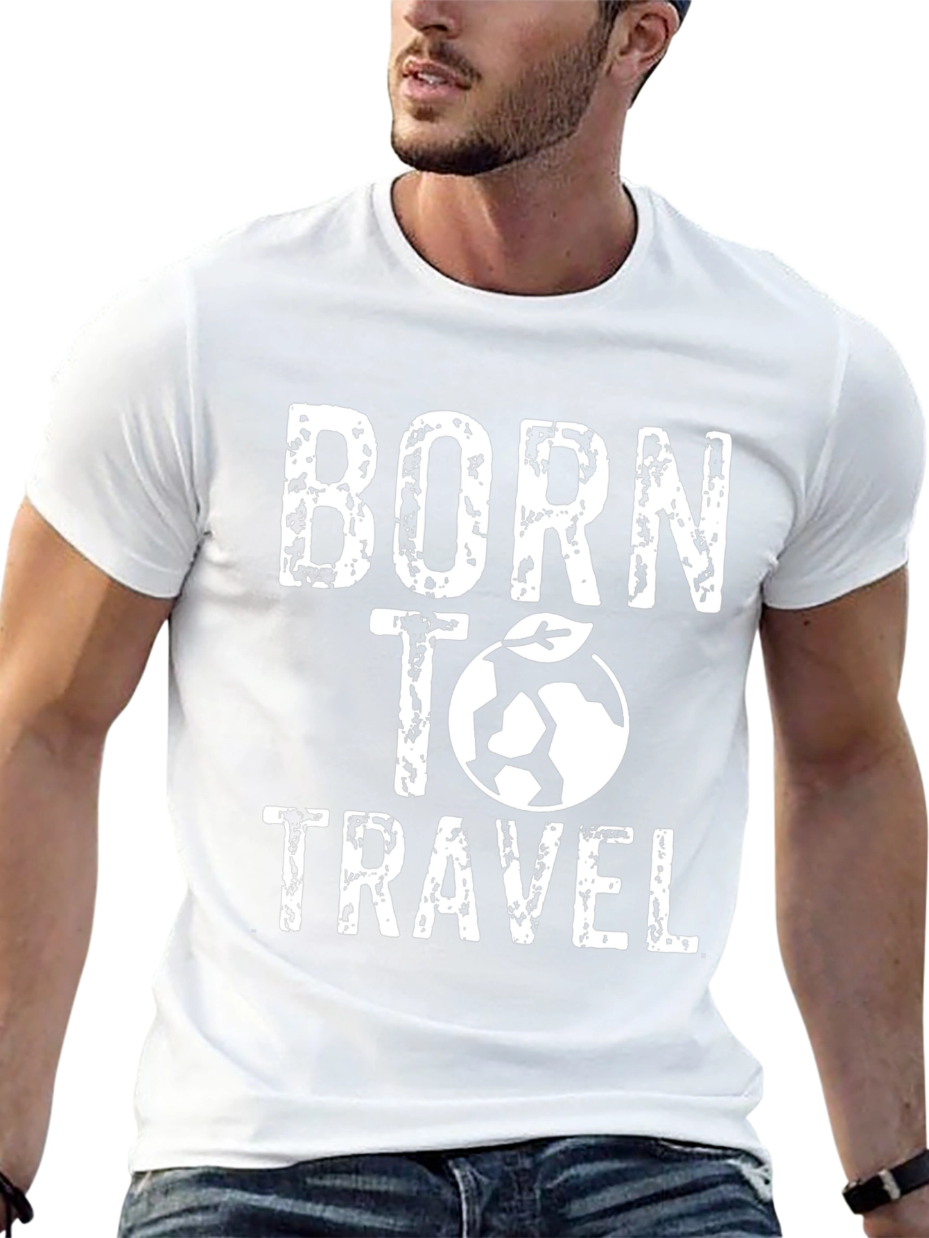 Born To Travel Graphic Tee - Black
