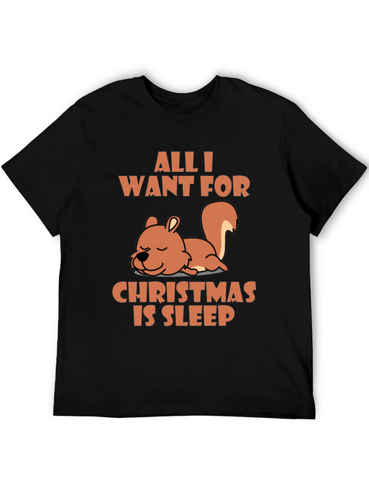 Sleepy Squirrel Christmas T-Shirt