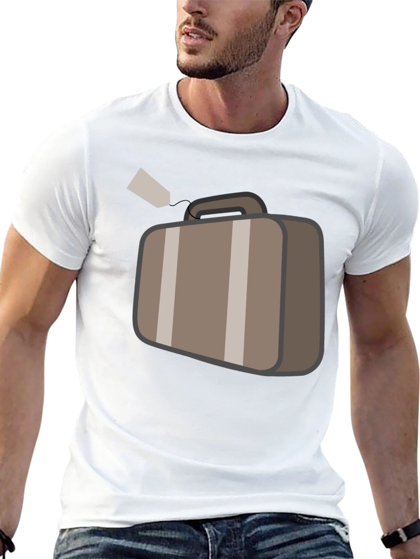 Travel Ready Graphic Tee - Suitcase Design