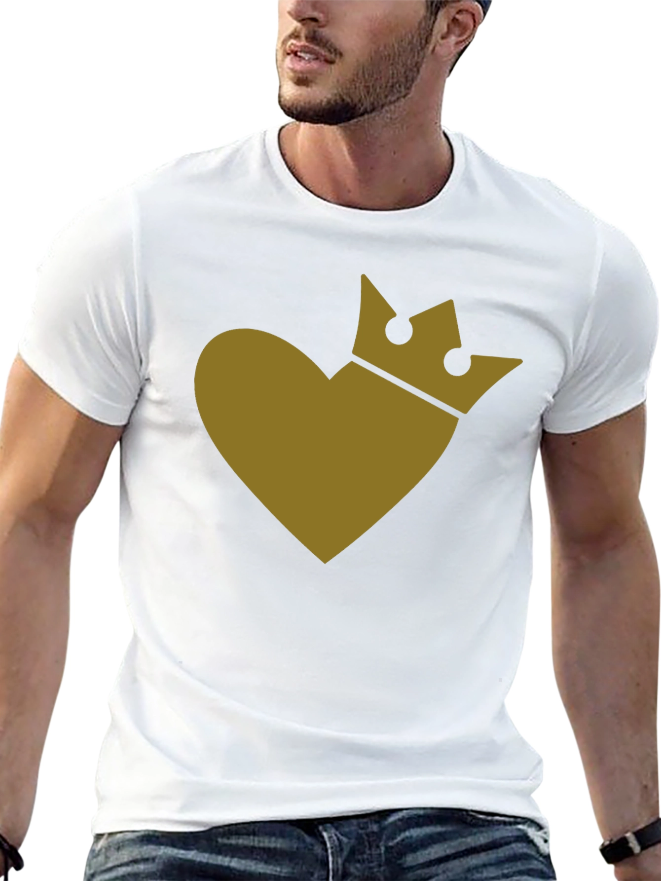 King Heart Tee - Stylish Crown Heart Graphic T-Shirt