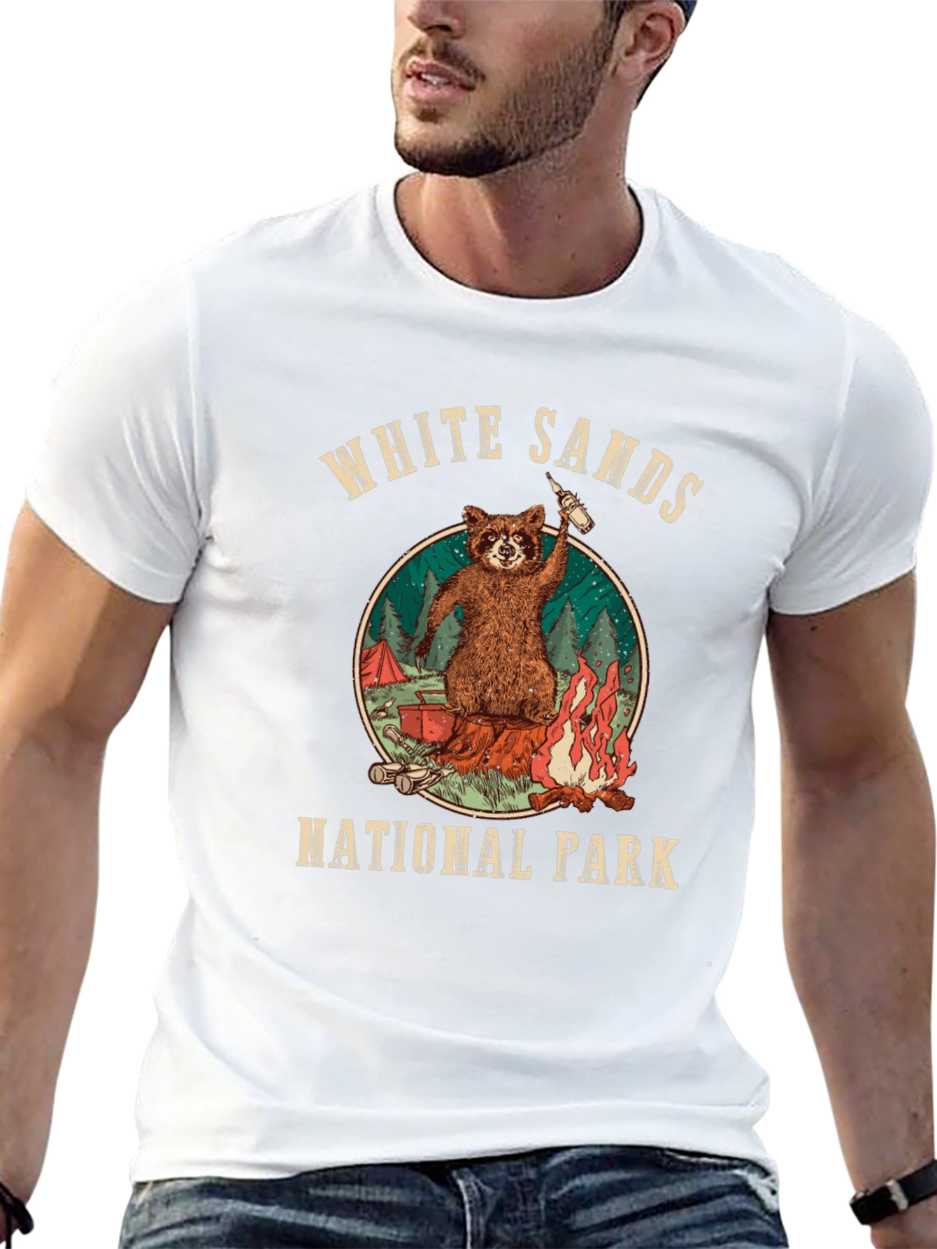 White Sands National Park Raccoon T-Shirt