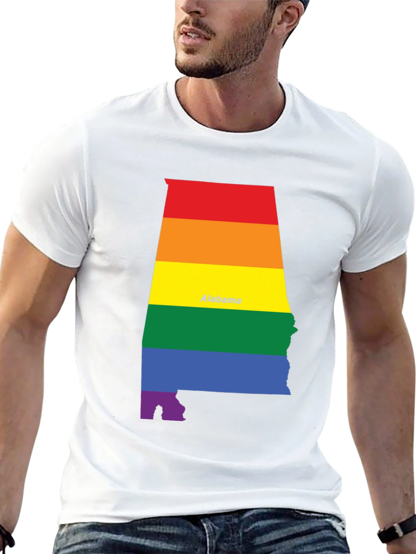 Alabama Pride T-Shirt - Rainbow State Pride