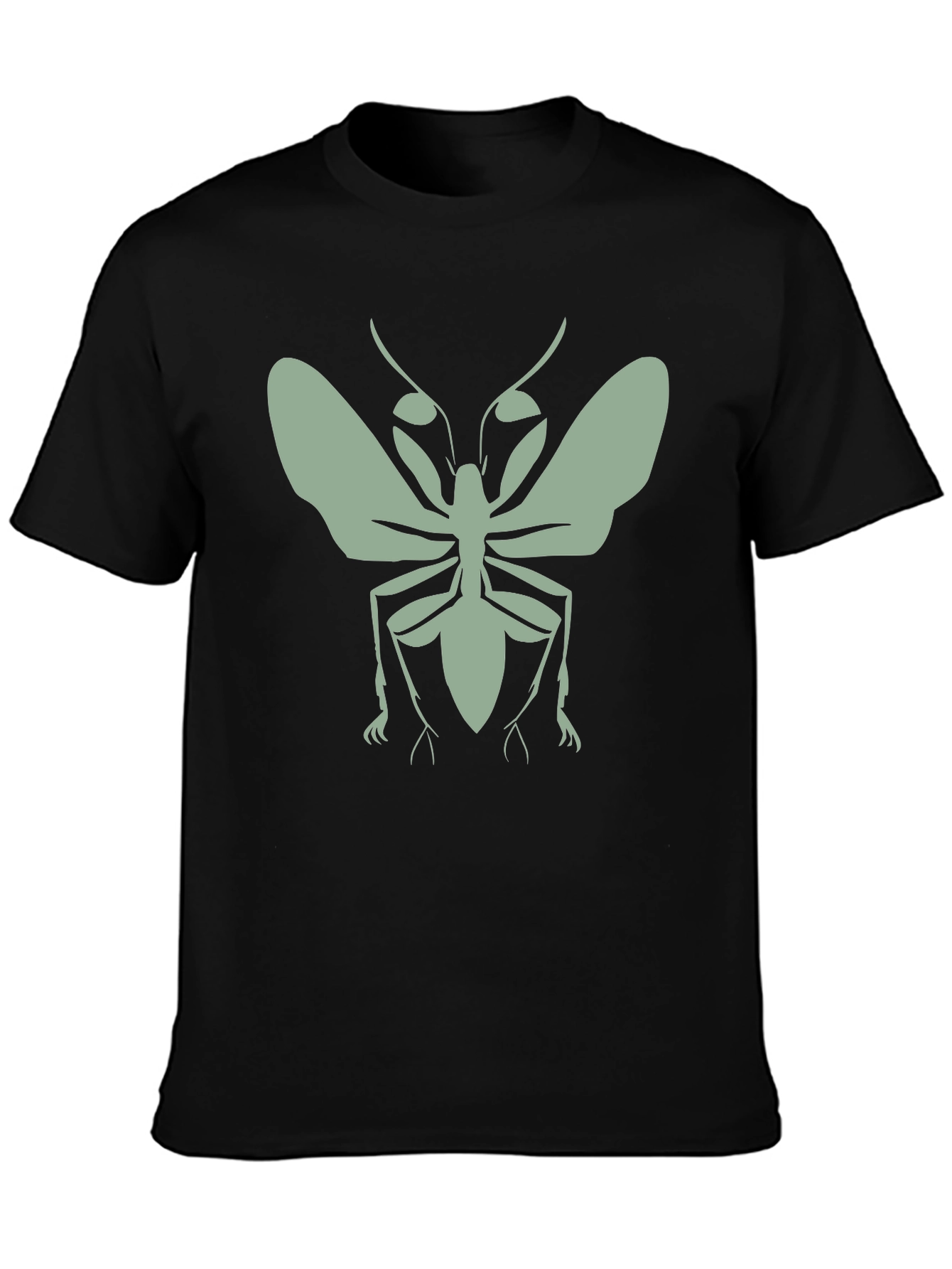 Insect Graphic Tee - Black Cotton T-Shirt