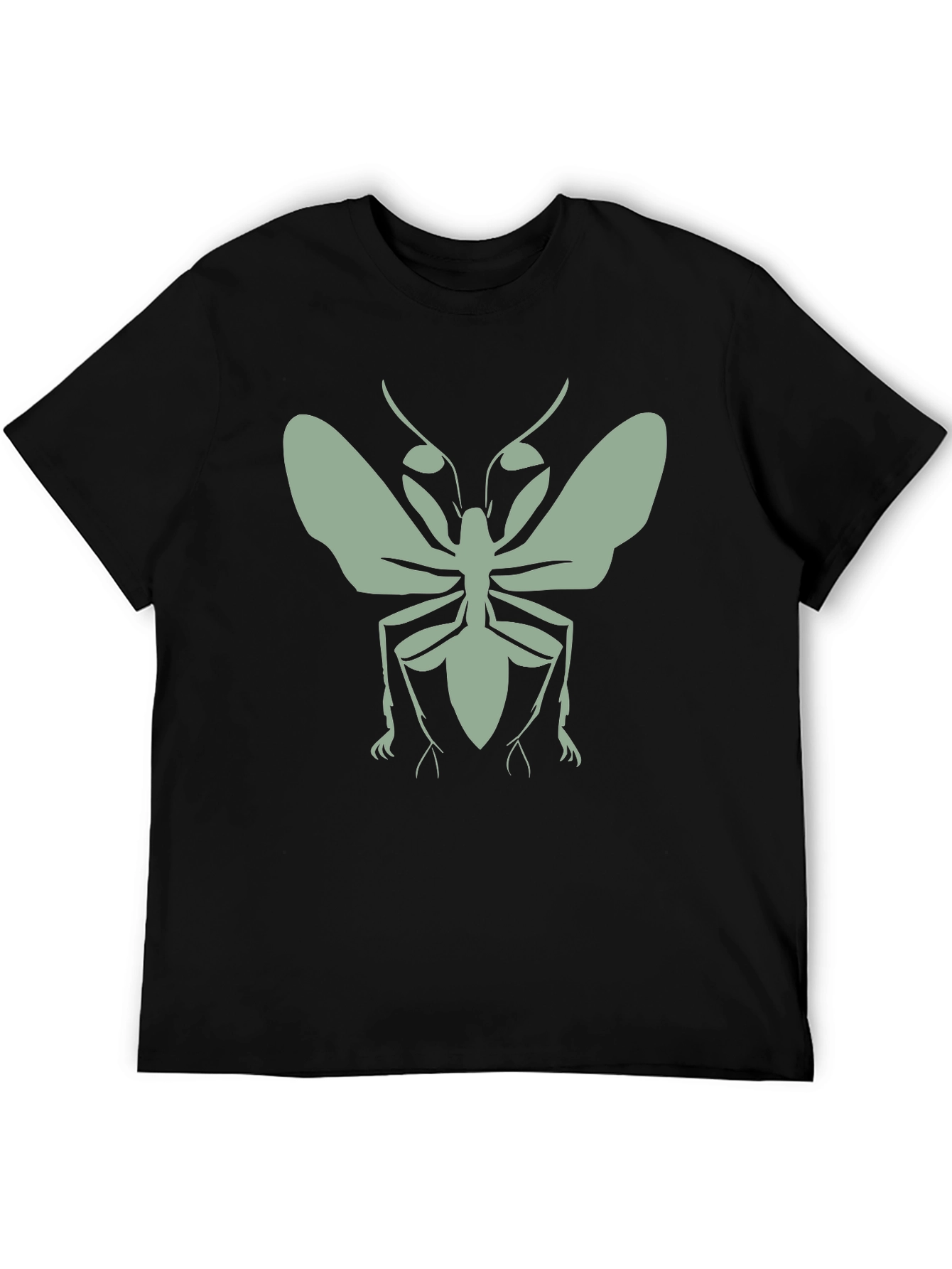 Insect Graphic Tee - Black Cotton T-Shirt
