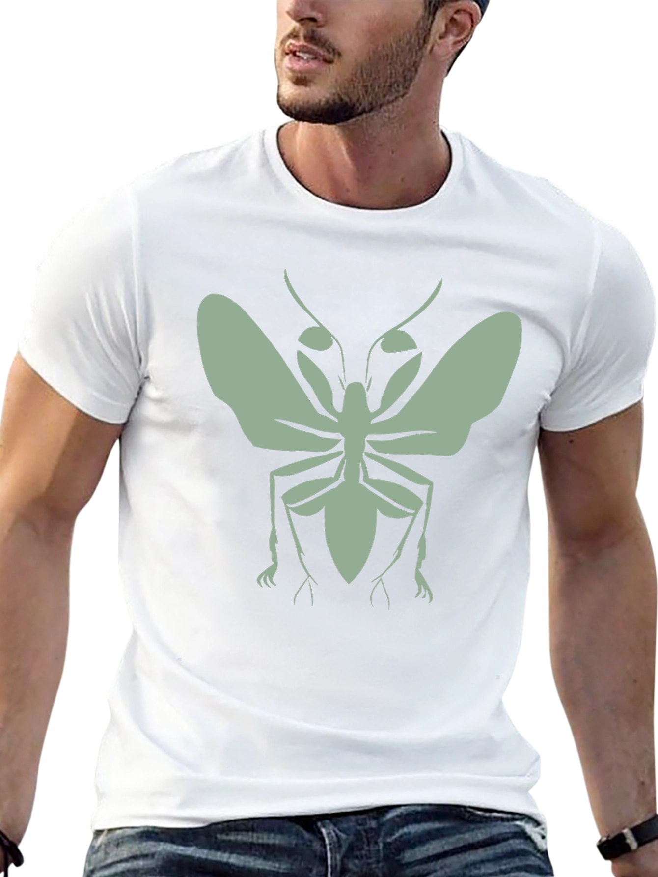 Insect Graphic Tee - Black Cotton T-Shirt