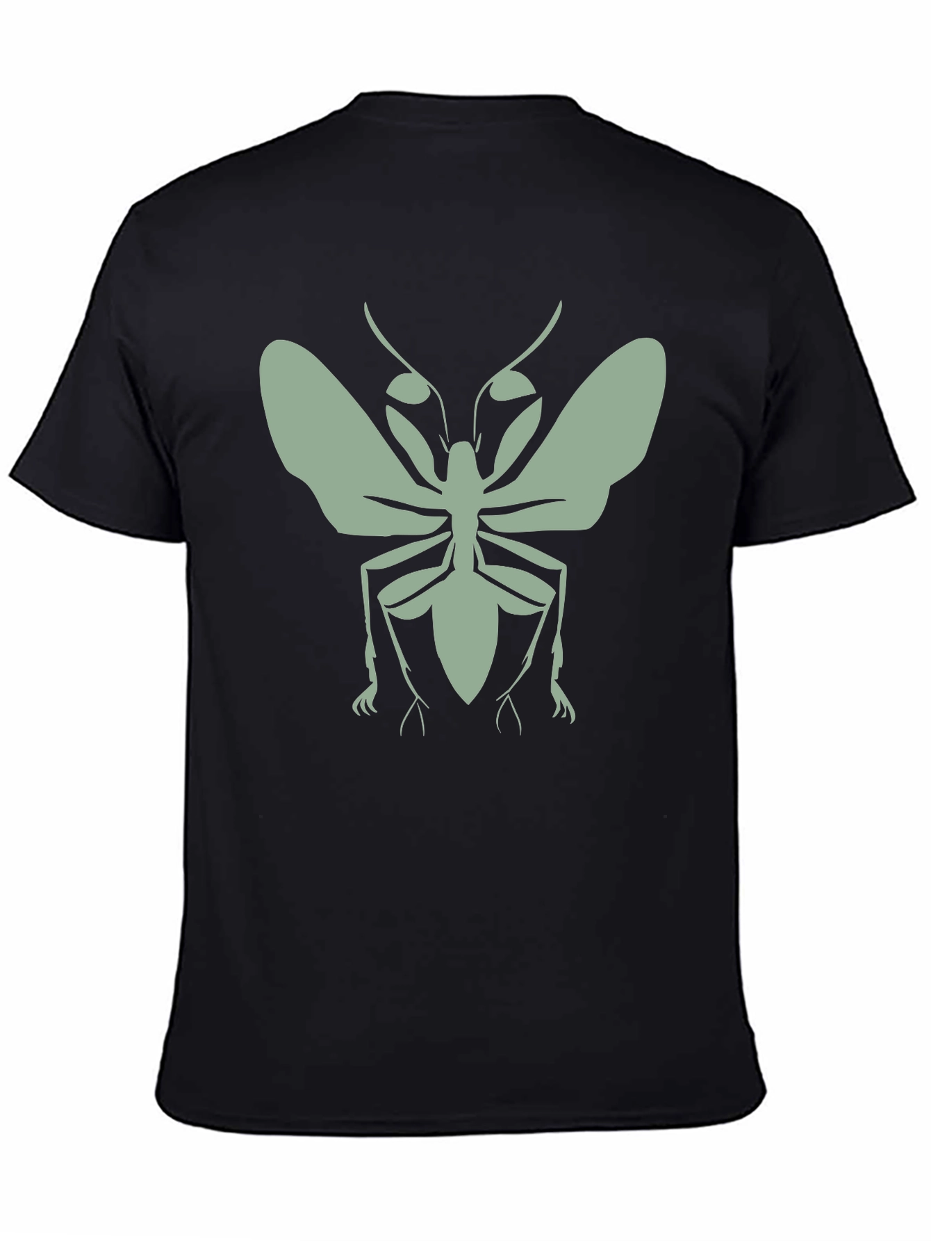 Insect Graphic Tee - Black Cotton T-Shirt