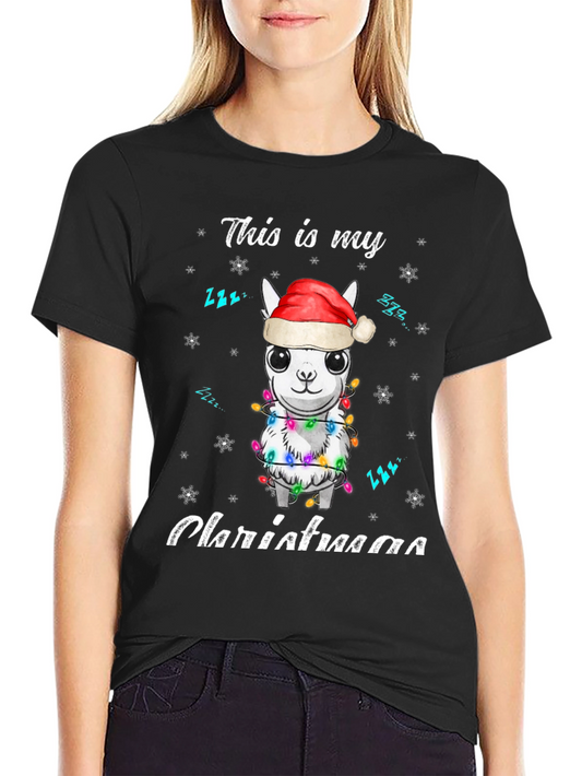 Christmas Llama T-Shirt - This is my Christmaaa