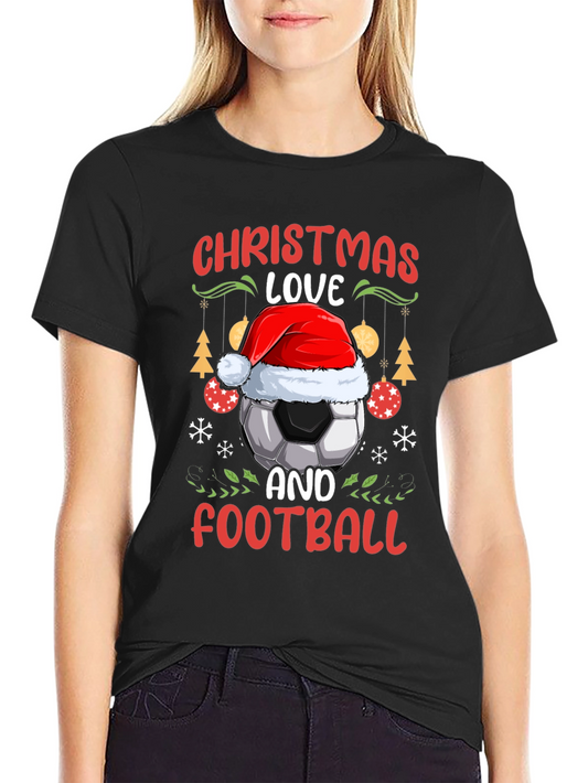 Christmas Love and Football T-Shirt