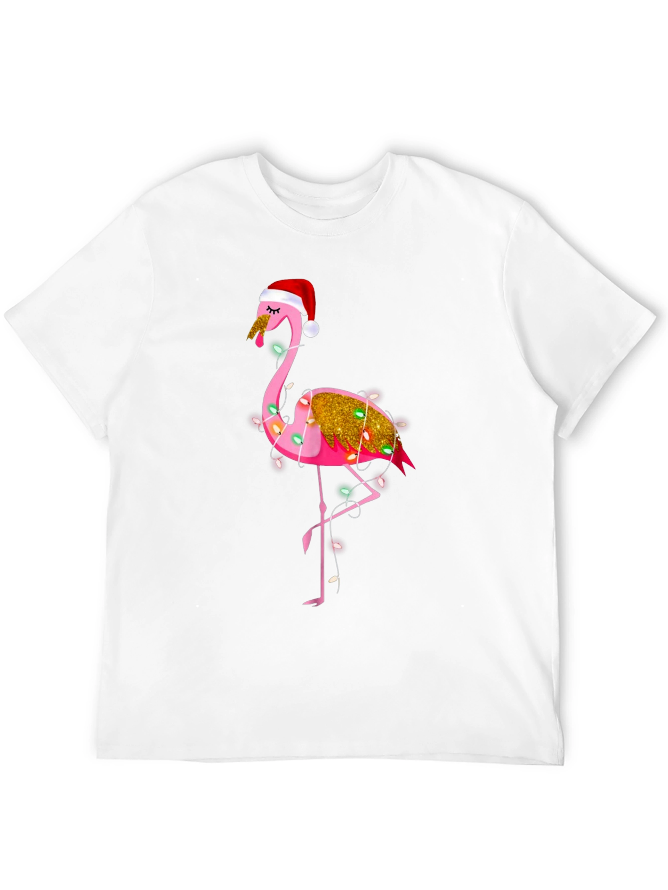 Christmas Flamingo T-Shirt Holiday Tee