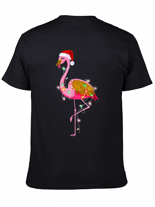 Christmas Flamingo T-Shirt Holiday Tee