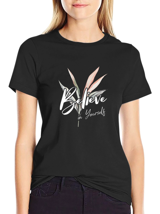 Believe In Yourself Graphic Tee - Black