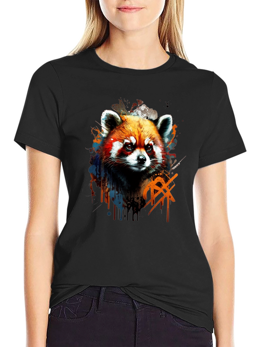 Red Panda Graphic Tee - Cool Animal Print Shirt