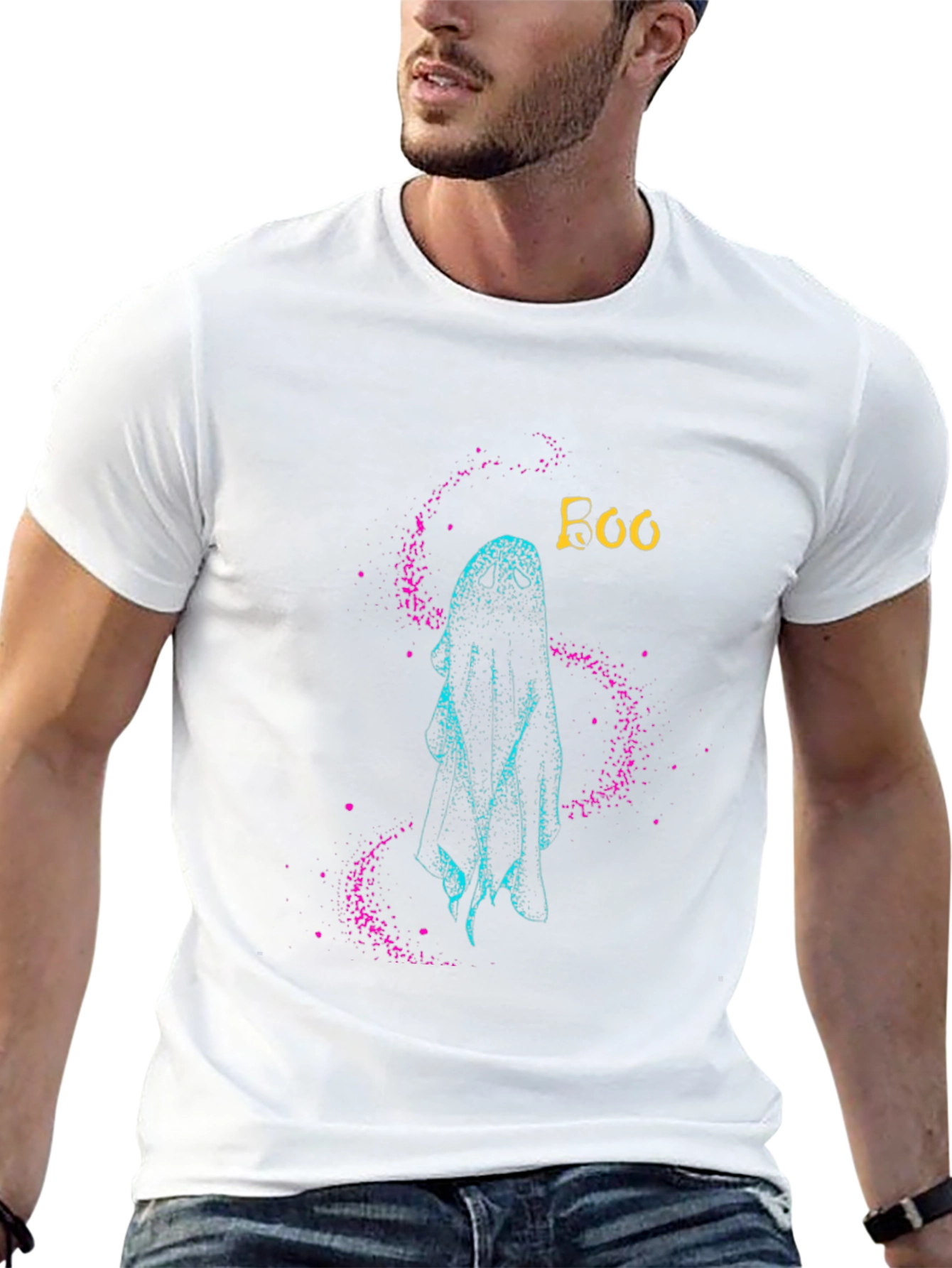 Boo Ghost Graphic T-Shirt - Halloween Fun
