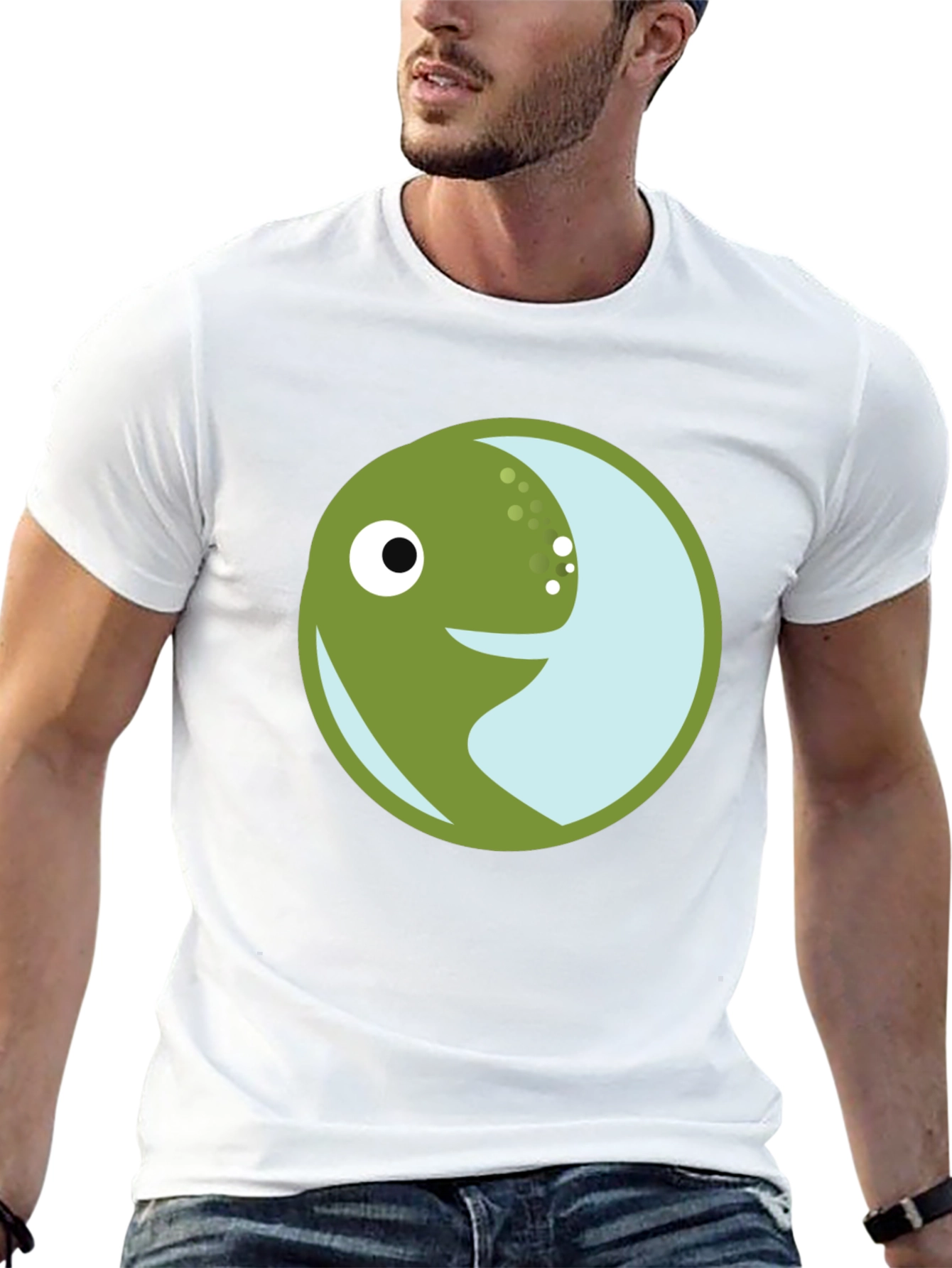 Smiling Circle Graphic T-Shirt - Black