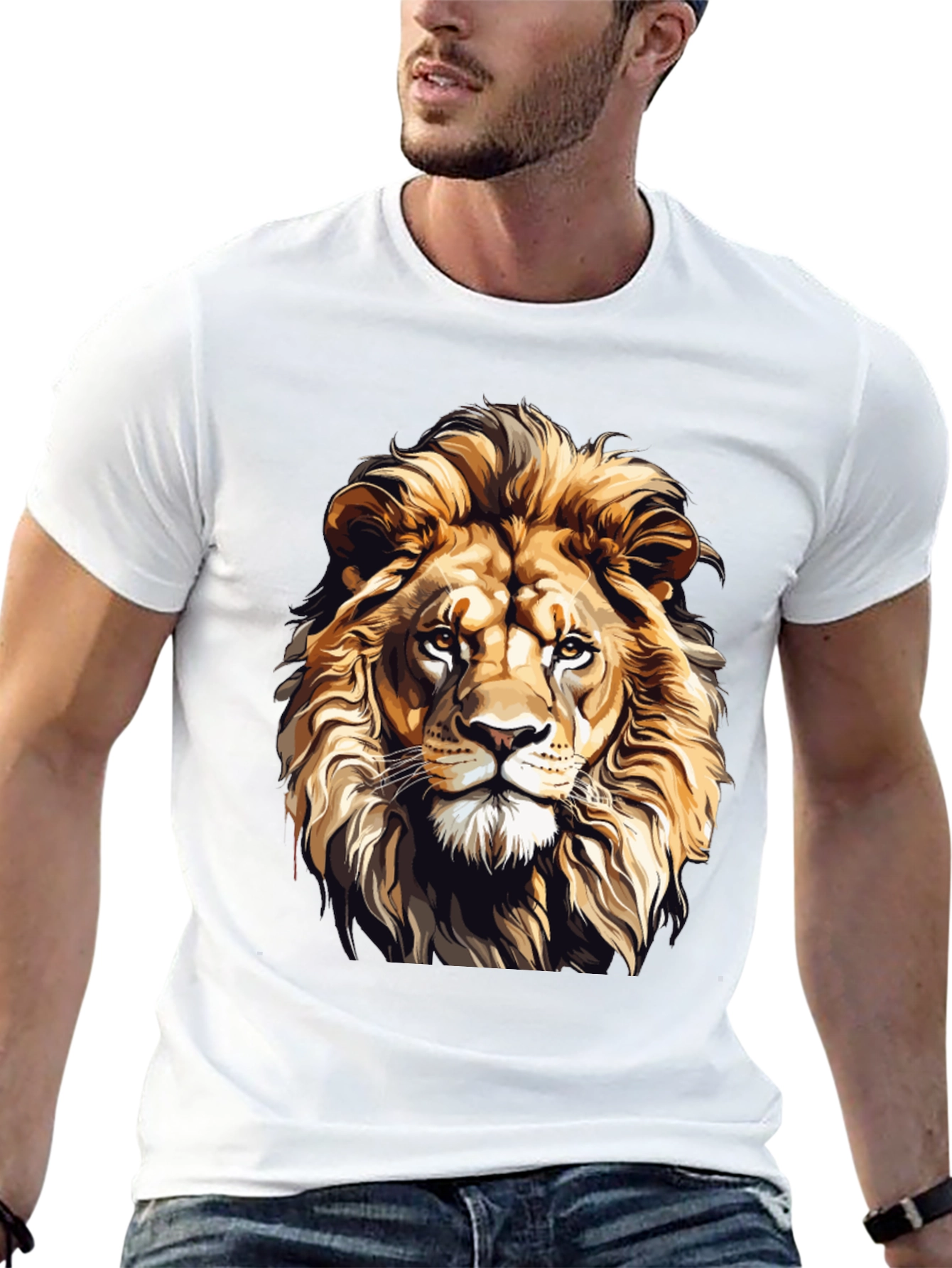 Lion Graphic T-Shirt - Fierce Style