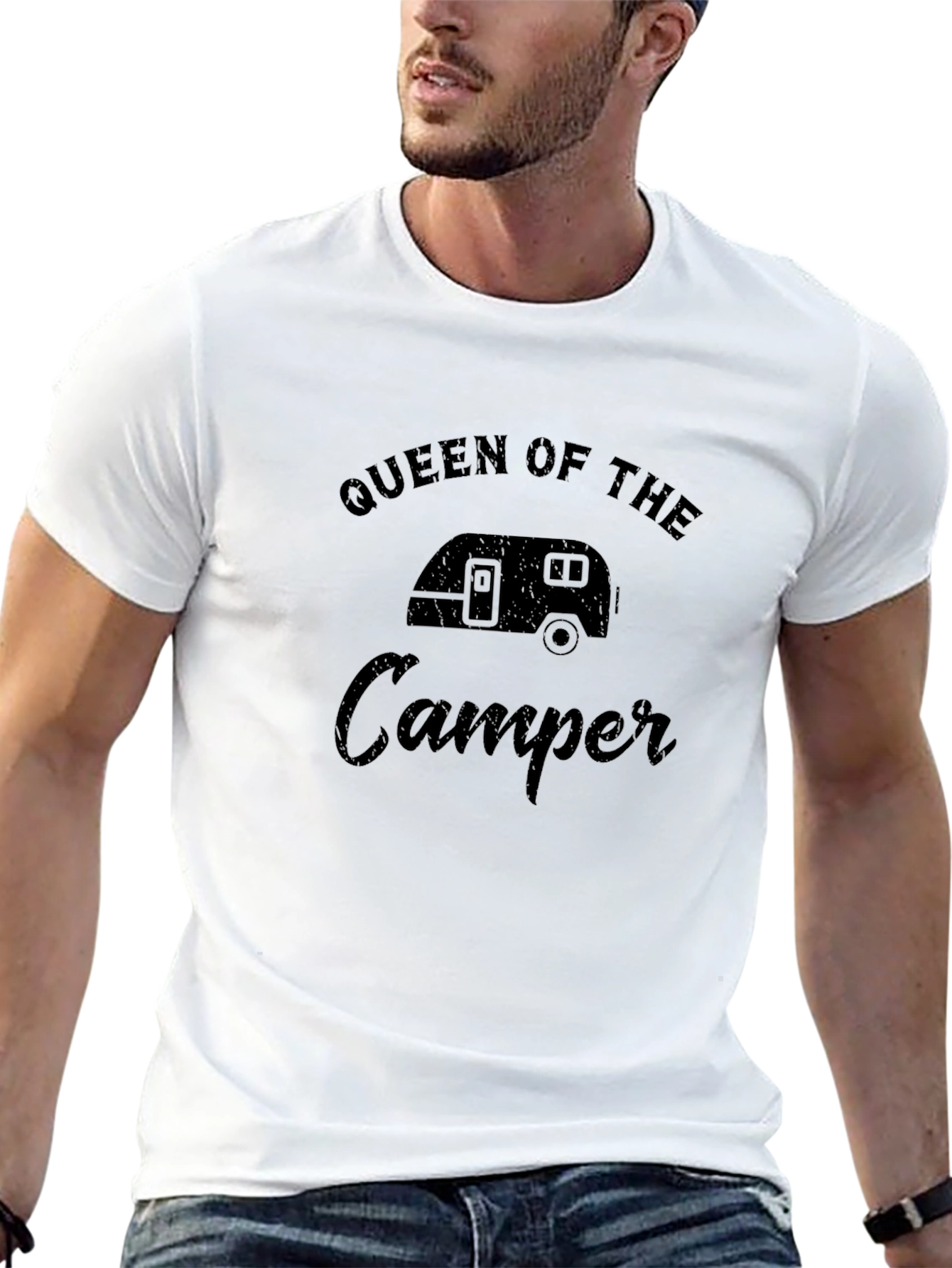 Queen of the Camper Graphic Tee - Black