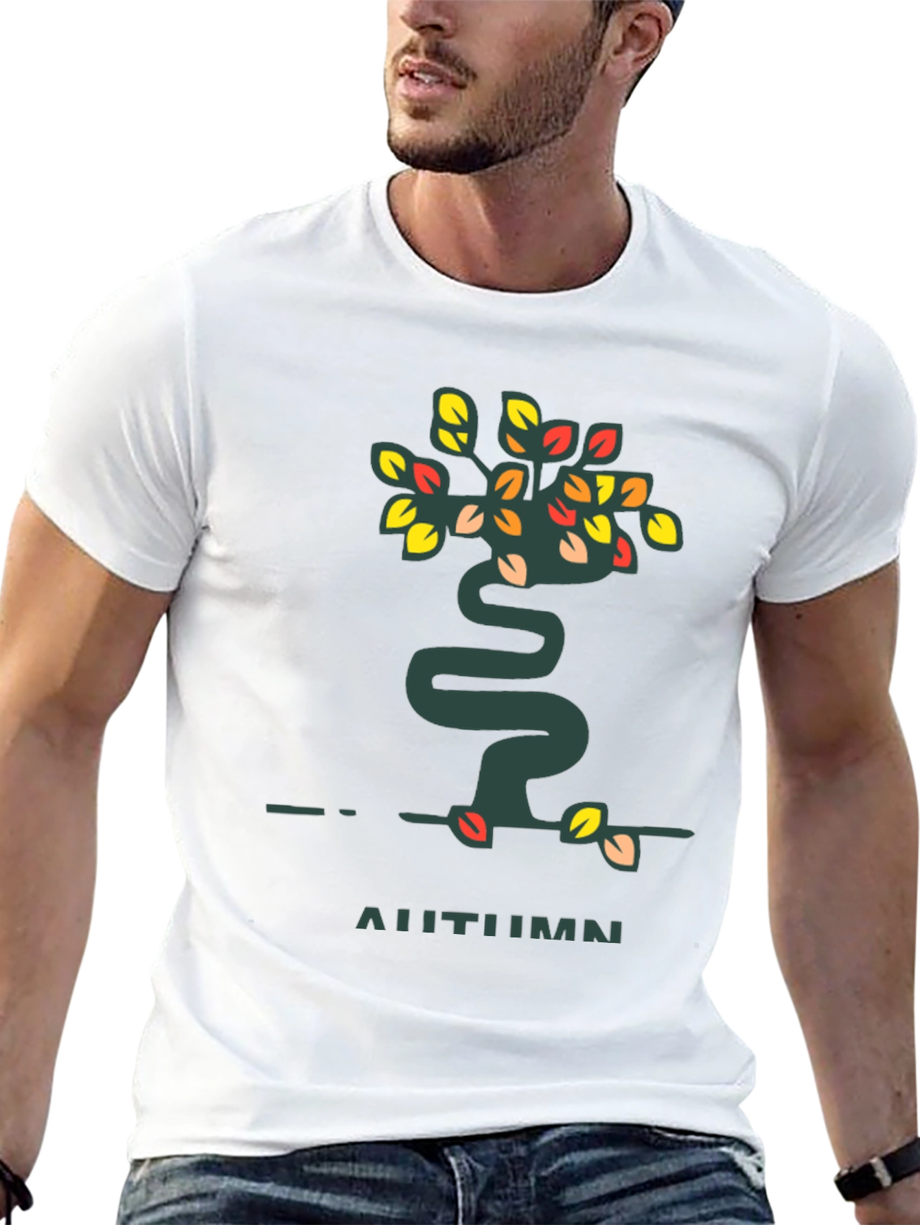Autumn Tree Graphic Tee - Stylish Fall Fashion T-Shirt
