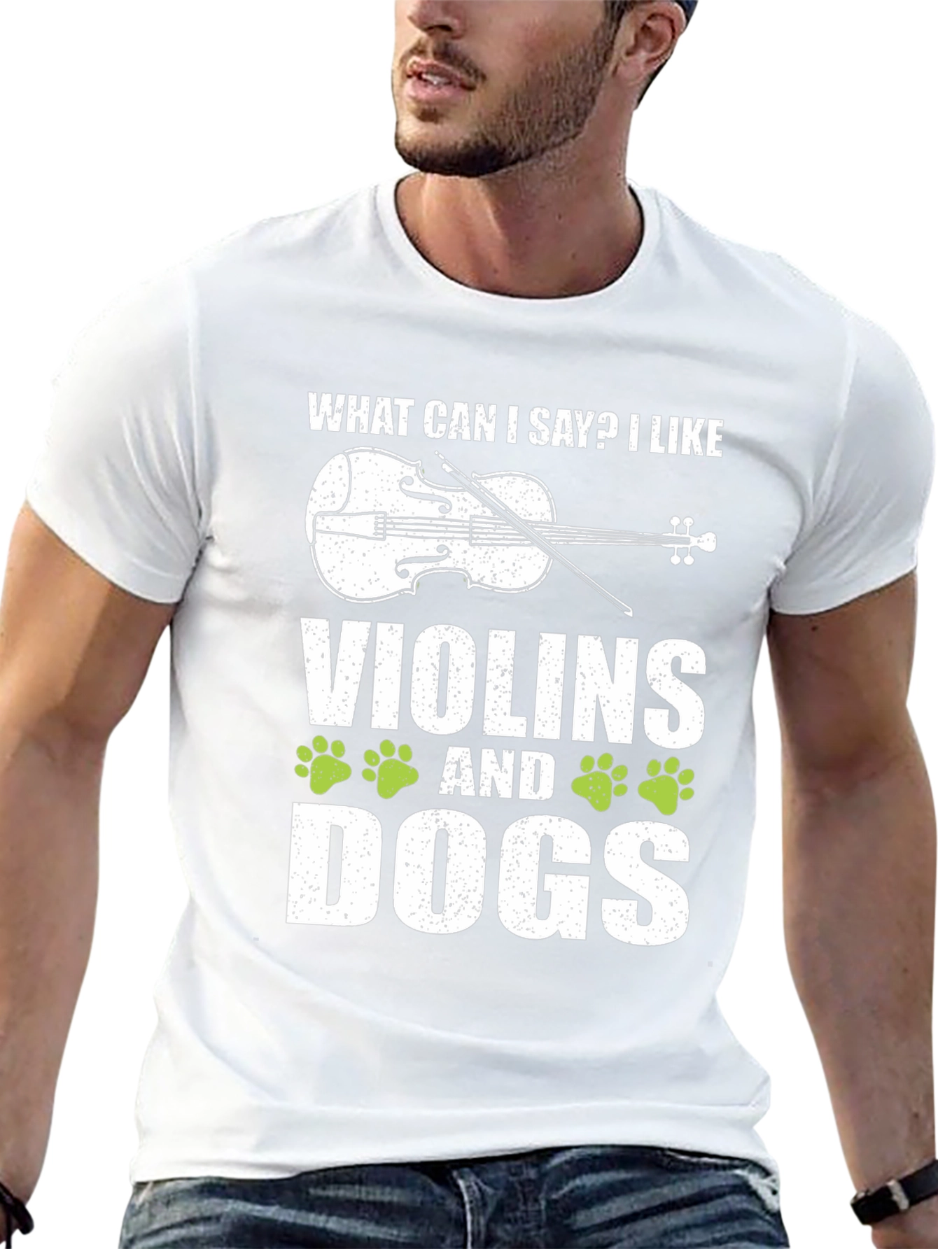 Violin & Dog Lover Black T-Shirt