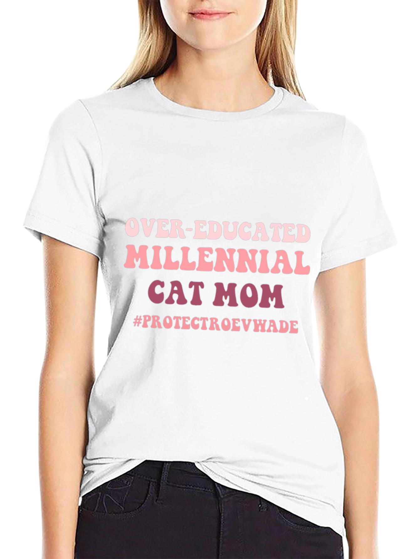 Over-Educated Millennial Cat Mom Tee