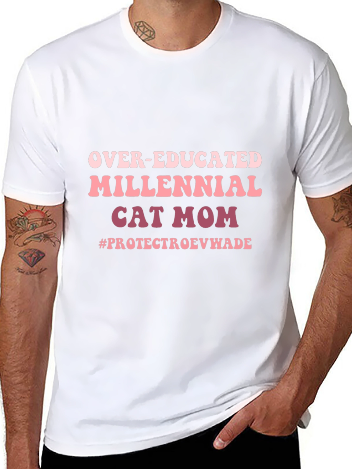 Over-Educated Millennial Cat Mom Tee