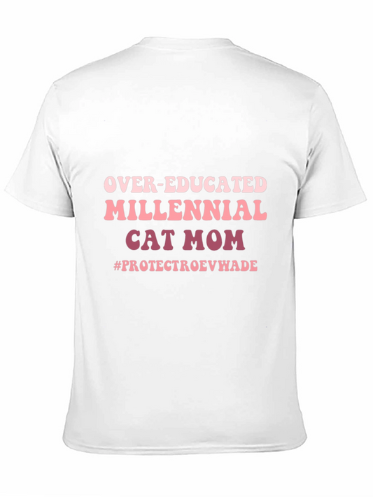 Over-Educated Millennial Cat Mom Tee