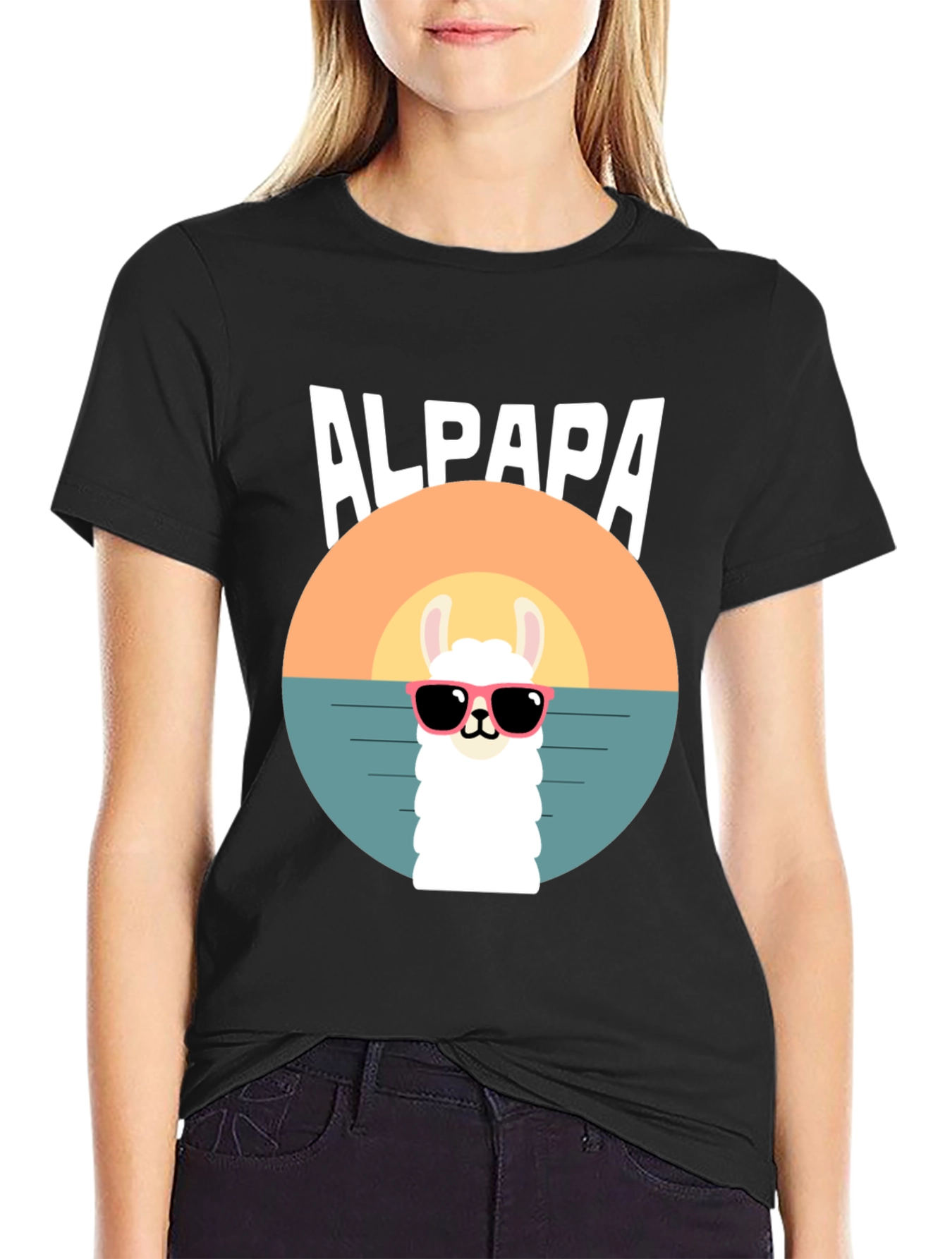 Alpaca Sunset T-Shirt - Cool Graphic Tee